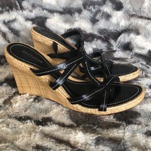 Ann Taylor espadrille wedge shoes